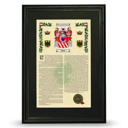 Thiels Deluxe Armorial Framed - Black