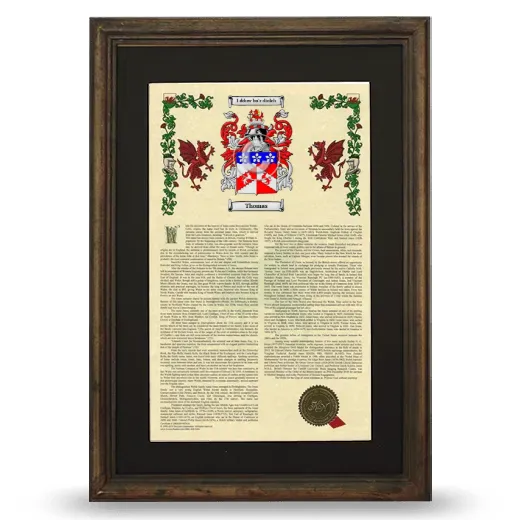 Thomas Deluxe Armorial Framed - Brown