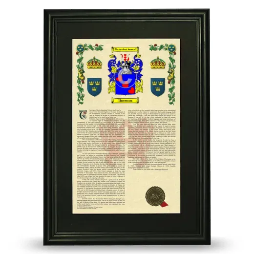 Thoresson Deluxe Armorial Framed - Black