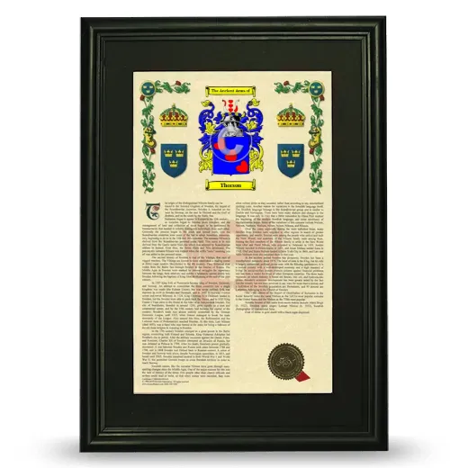 Thorson Deluxe Armorial Framed - Black