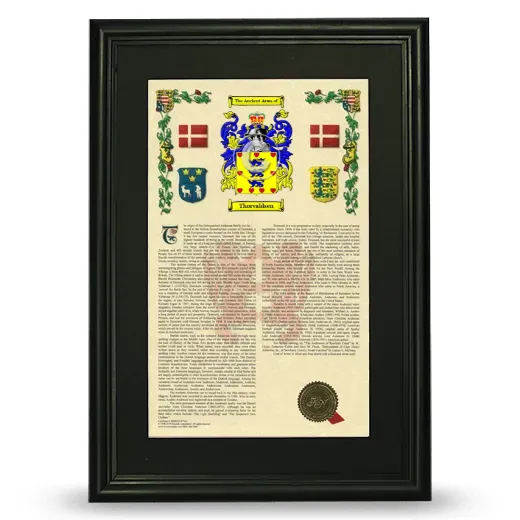 Thorvaldsen Deluxe Armorial Framed - Black
