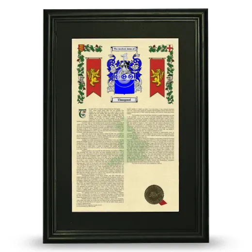 Thurgood Deluxe Armorial Framed - Black