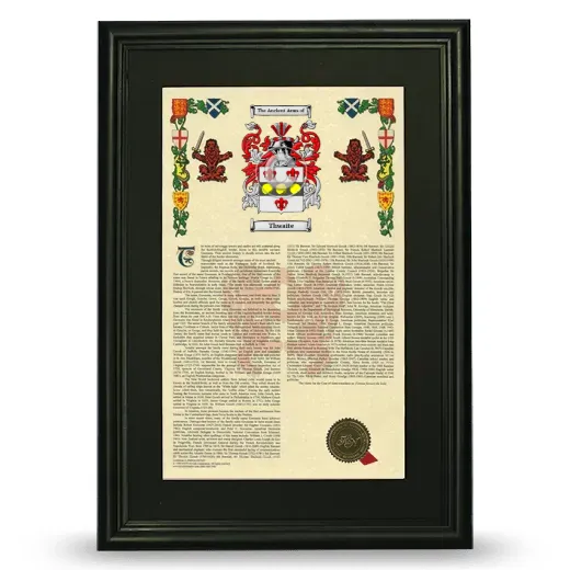 Thwaite Deluxe Armorial Framed - Black