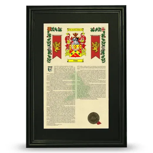 Tiens Deluxe Armorial Framed - Black