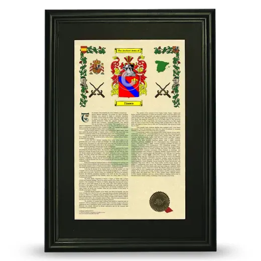 Tinoco Deluxe Armorial Framed - Black