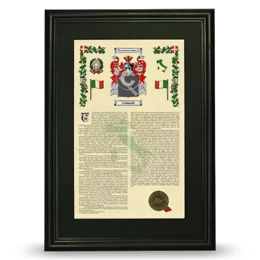 Tofanelli Deluxe Armorial Framed - Black