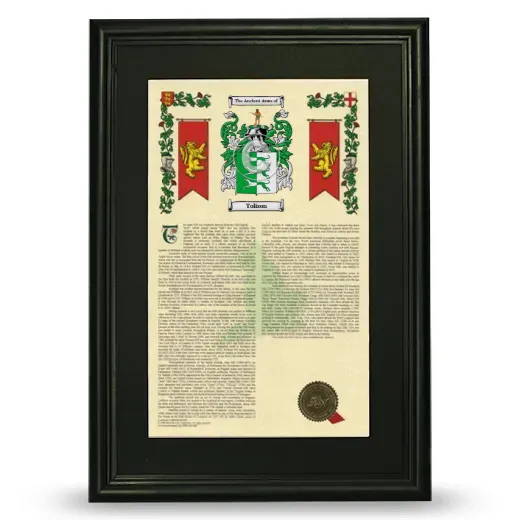Tolison Deluxe Armorial Framed - Black
