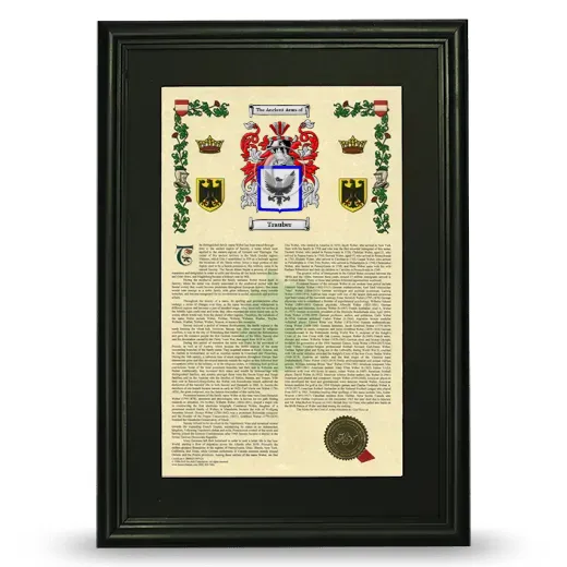 Trauber Deluxe Armorial Framed - Black