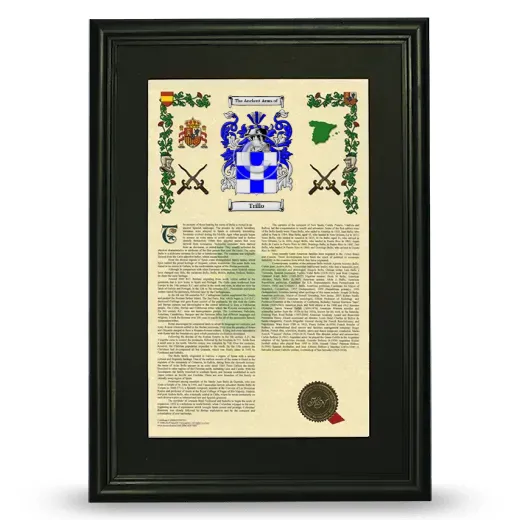 Trillo Deluxe Armorial Framed - Black