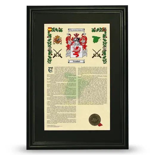 Trinidad Deluxe Armorial Framed - Black