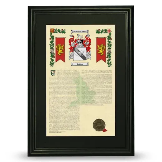 Tritton Deluxe Armorial Framed - Black
