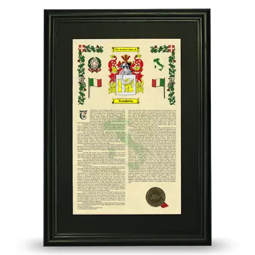 Trombetta Deluxe Armorial Framed - Black