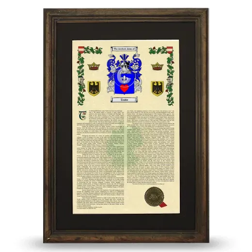 Trote Deluxe Armorial Framed - Brown