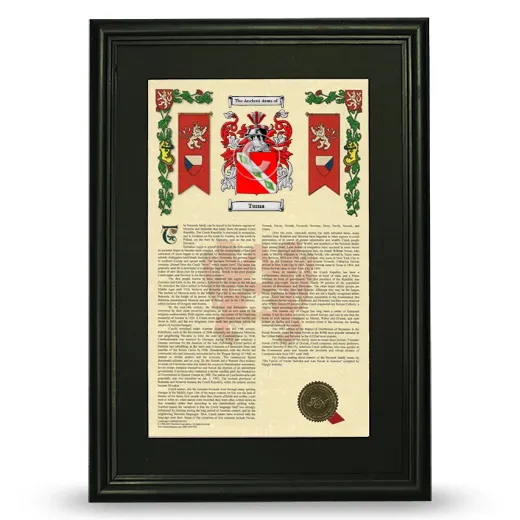 Tuma Deluxe Armorial Framed - Black