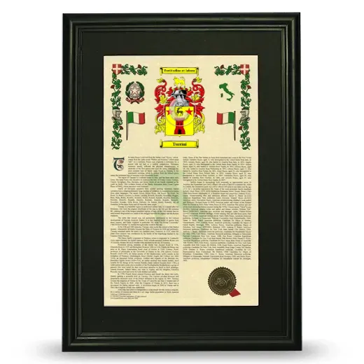 Turrini Deluxe Armorial Framed - Black