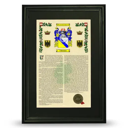 Uckerman Deluxe Armorial Framed - Black