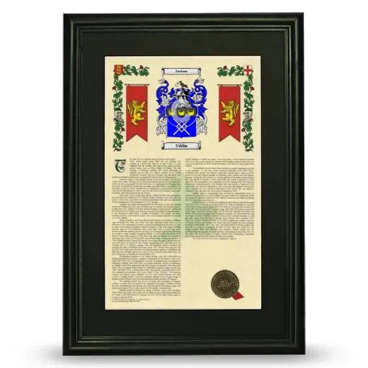 Uddin Deluxe Armorial Framed - Black