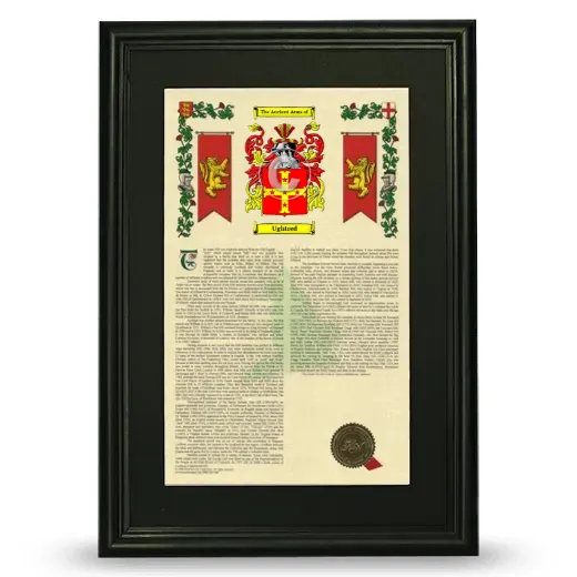 Ughtred Deluxe Armorial Framed - Black