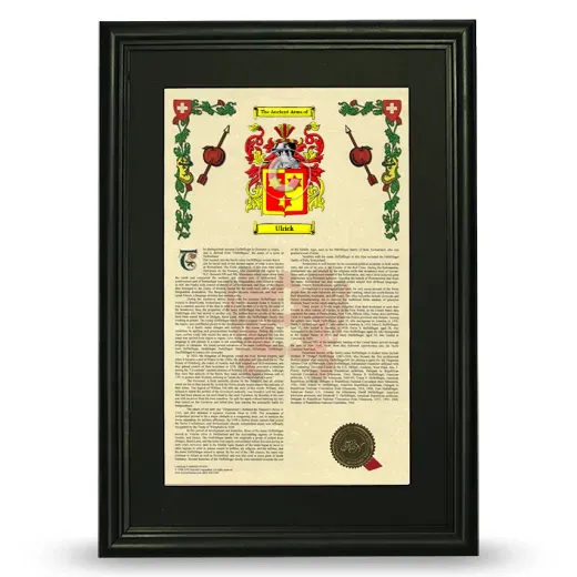 Ulrick Deluxe Armorial Framed - Black