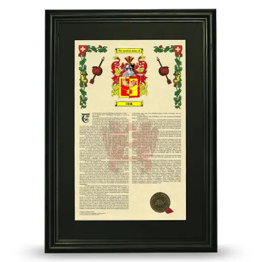 Ulrik Deluxe Armorial Framed - Black