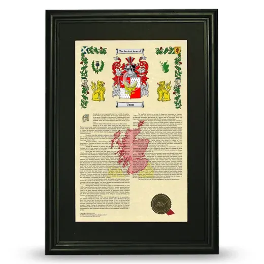 Usan Deluxe Armorial Framed - Black