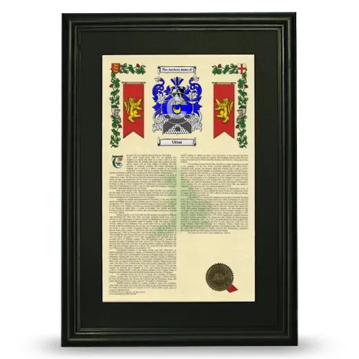 Utter Deluxe Armorial Framed - Black