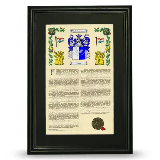 Vager Deluxe Armorial Framed - Black