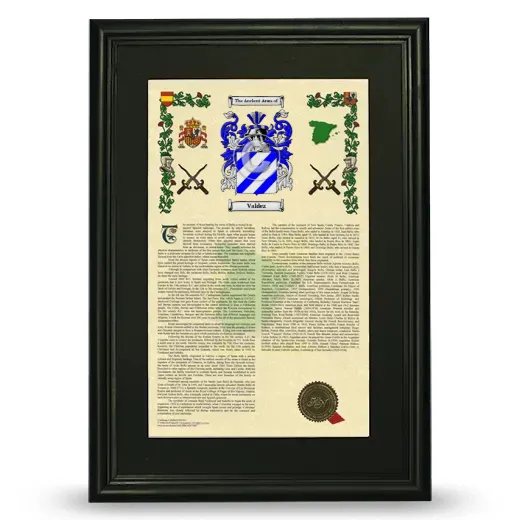 Valdez Deluxe Armorial Framed - Black