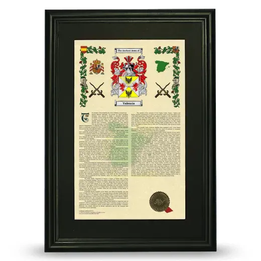 Valencia Deluxe Armorial Framed - Black