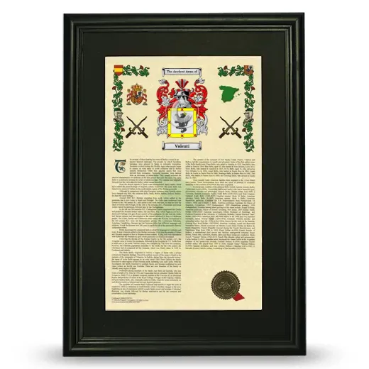 Valenti Deluxe Armorial Framed - Black