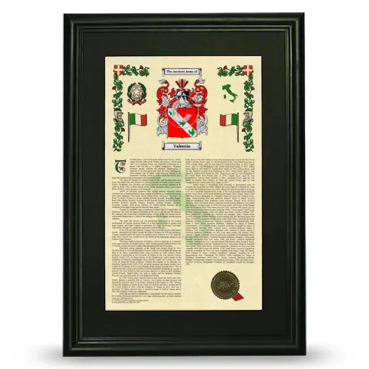 Valentin Deluxe Armorial Framed - Black