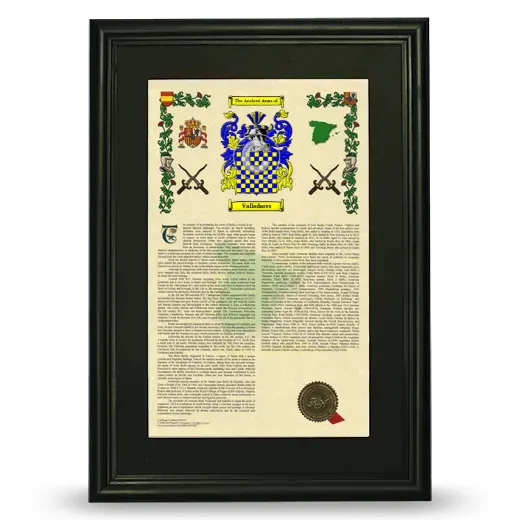 Valladares Deluxe Armorial Framed - Black