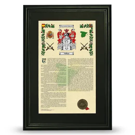 Vallega Deluxe Armorial Framed - Black