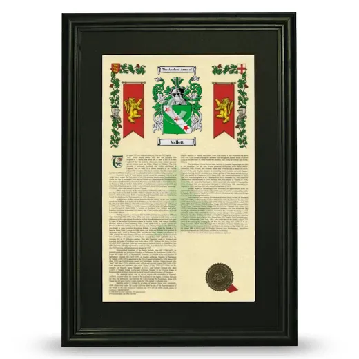 Vallett Deluxe Armorial Framed - Black