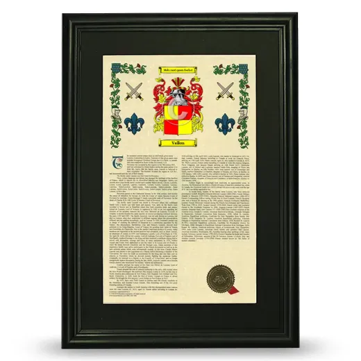 Vallon Deluxe Armorial Framed - Black