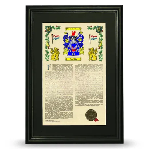 Van'dijk Deluxe Armorial Framed - Black