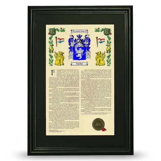 Van'loo Deluxe Armorial Framed - Black