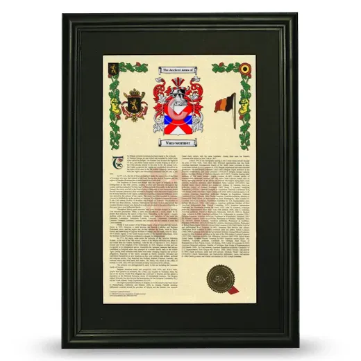 Van-wormer Deluxe Armorial Framed - Black