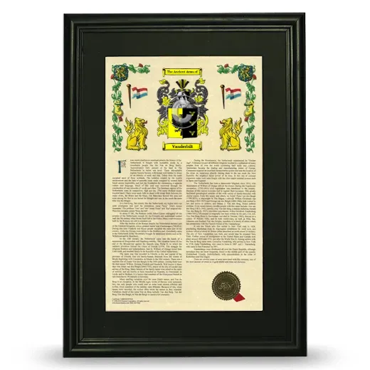 Vanderbilt Deluxe Armorial Framed - Black