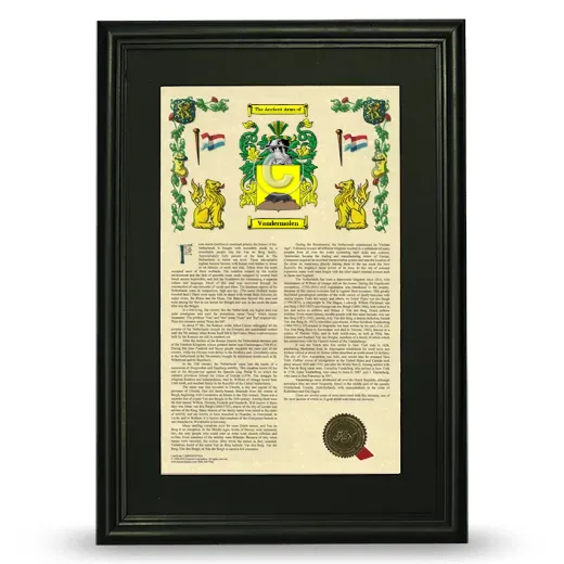 Vandermolen Deluxe Armorial Framed - Black