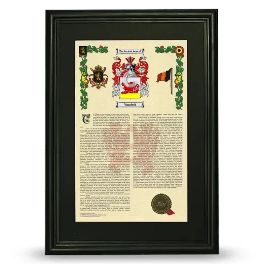 Vandyck Deluxe Armorial Framed - Black