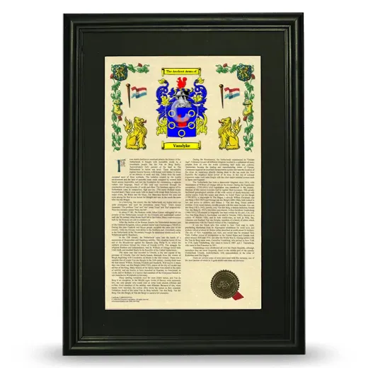 Vandyke Deluxe Armorial Framed - Black