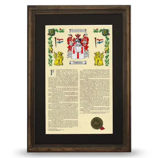 Vanhouten Deluxe Armorial Framed - Brown