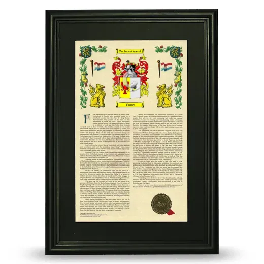 Vanoy Deluxe Armorial Framed - Black