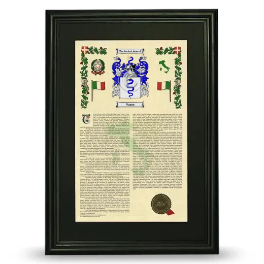 Vasco Deluxe Armorial Framed - Black