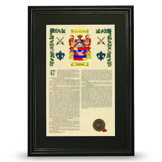 Vaudreuil Deluxe Armorial Framed - Black