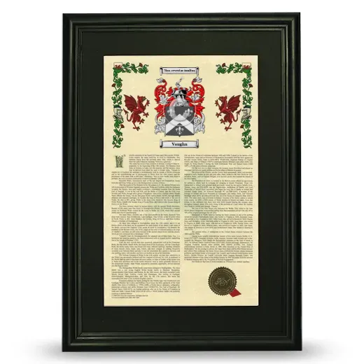 Vaughn Deluxe Armorial Framed - Black