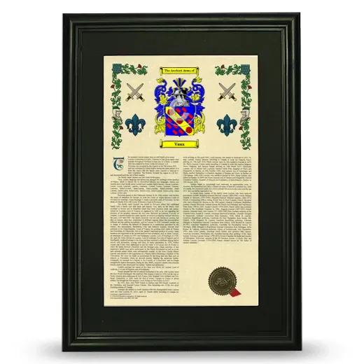 Vaux Deluxe Armorial Framed - Black