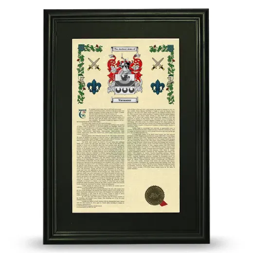 Vavasour Deluxe Armorial Framed - Black