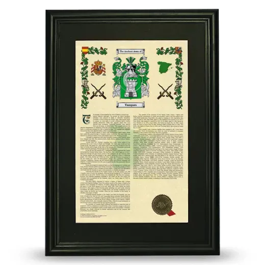 Vazques Deluxe Armorial Framed - Black